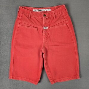 Marithe Francois Girbaud Coral Red Jean Shorts